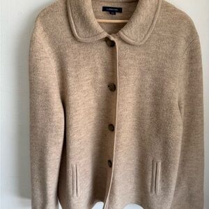 Lands' End Tan Wool Coat